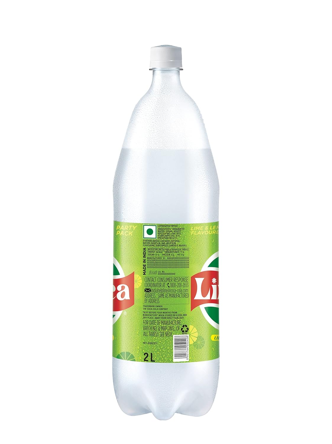Limca Lemon Lime Sparkling Soft Drink 2L Bottle Refreshing Beverage