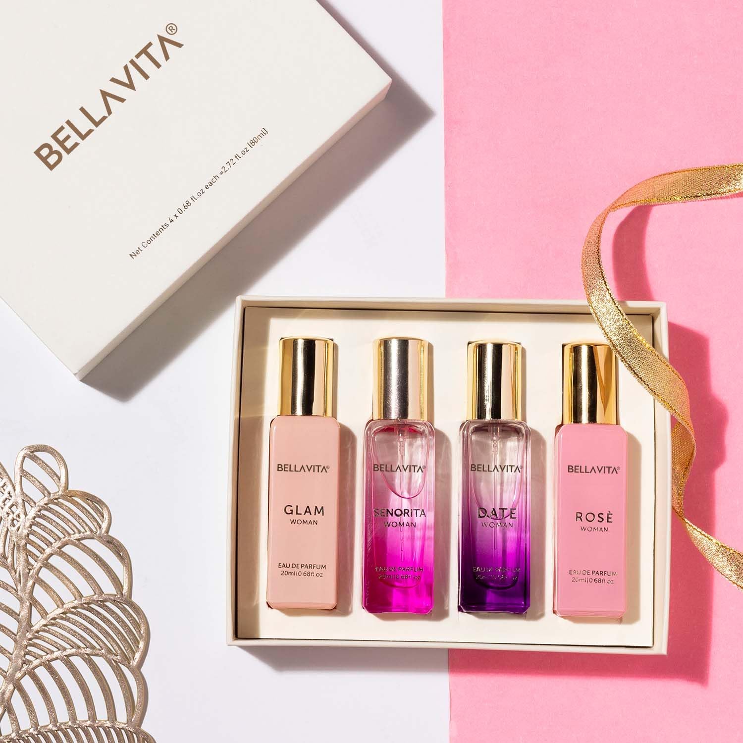 Bella Vita Luxury 4‑Bottle Perfume Gift Set for Women