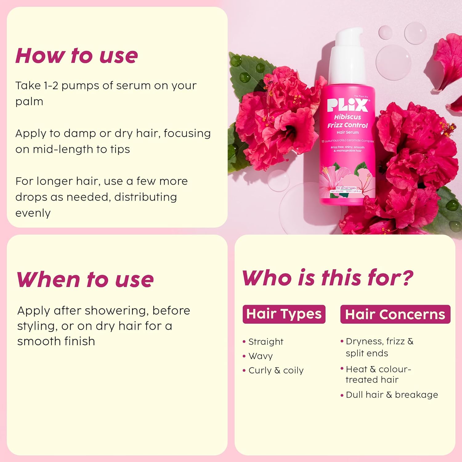 Plix Frizz Control Hair Serum 50ml