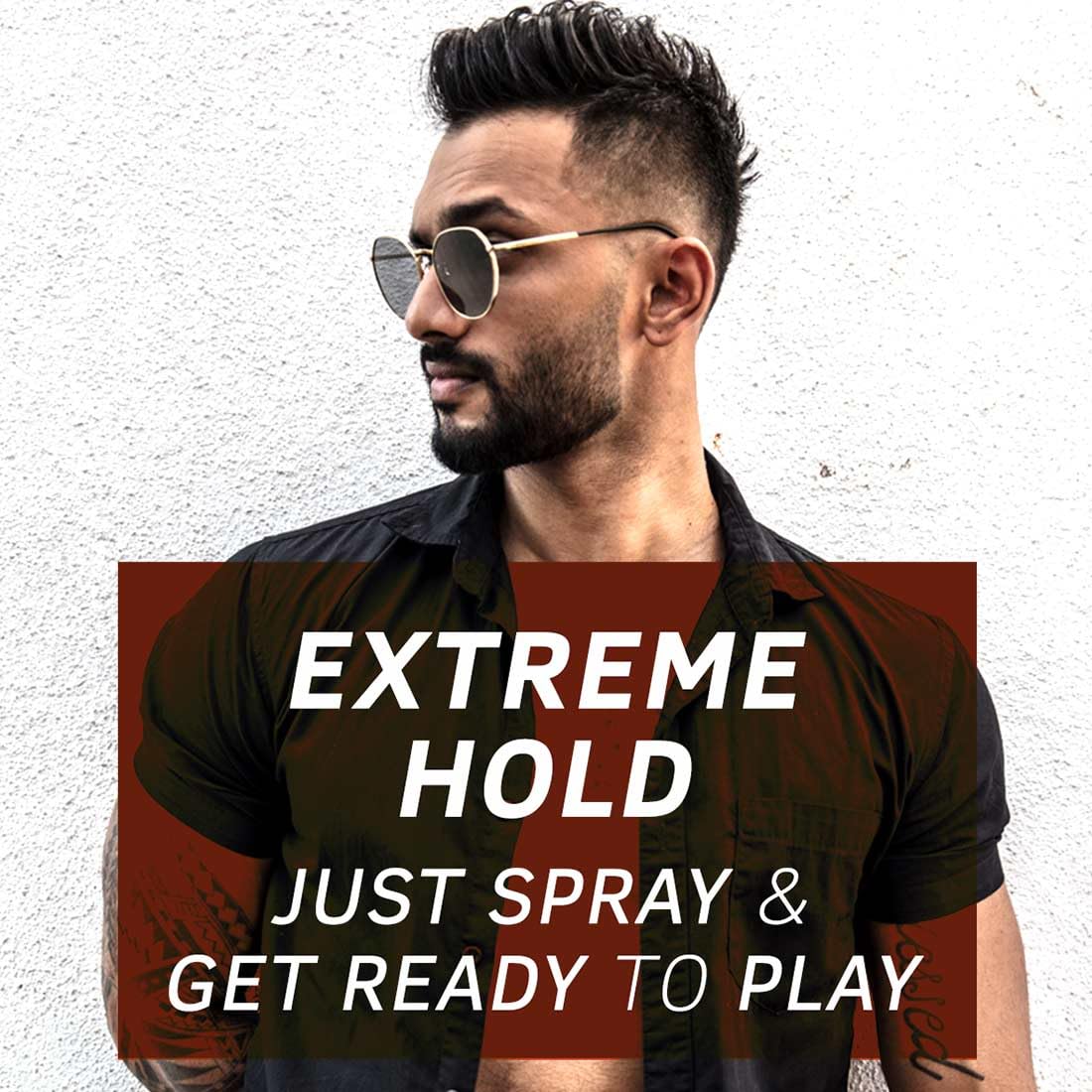 Ustraa Strong Hold Hair Spray – 250ml x2, Extreme Shine