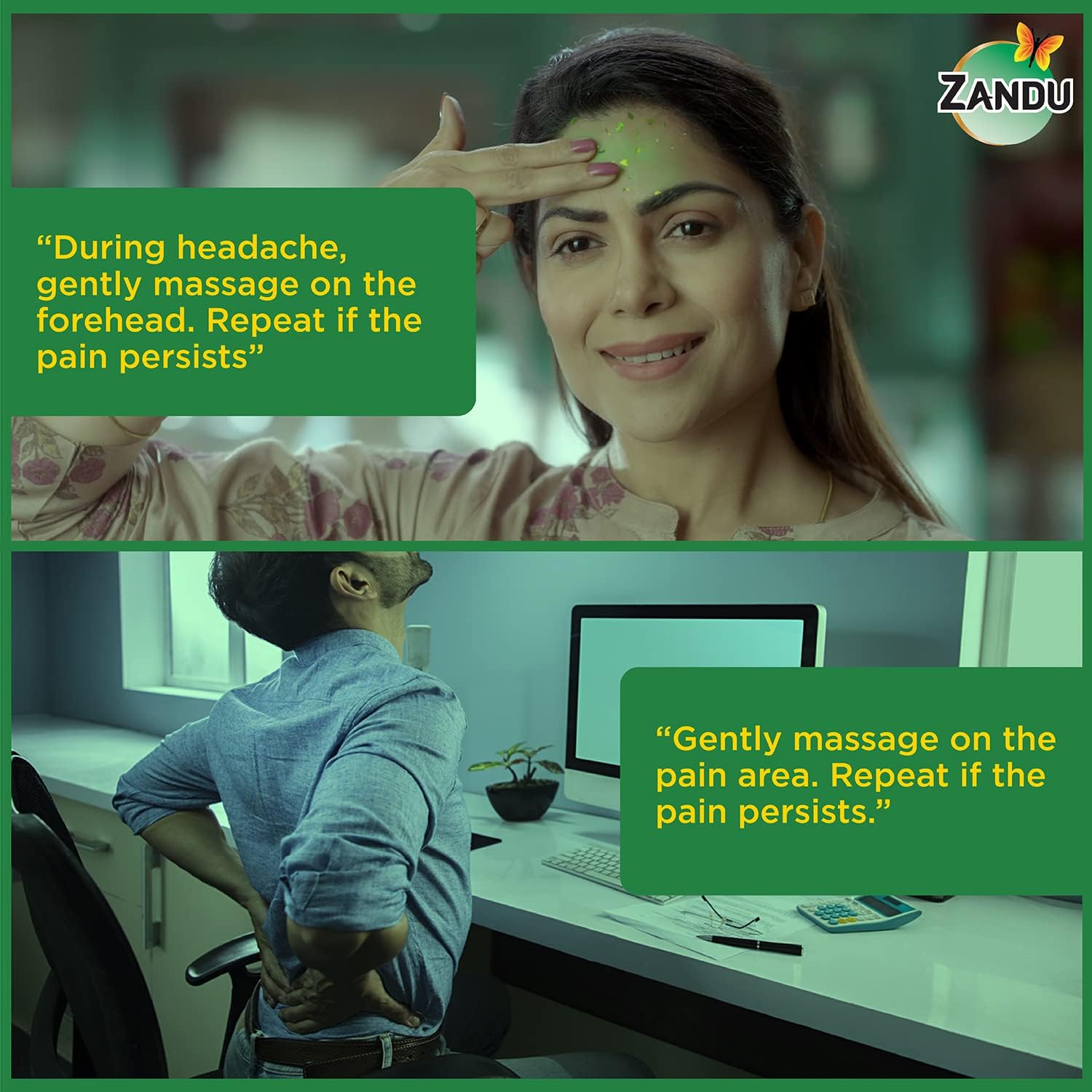 Zandu Ayurvedic Pain Relief Balm 25ml Fast Headache Relief
