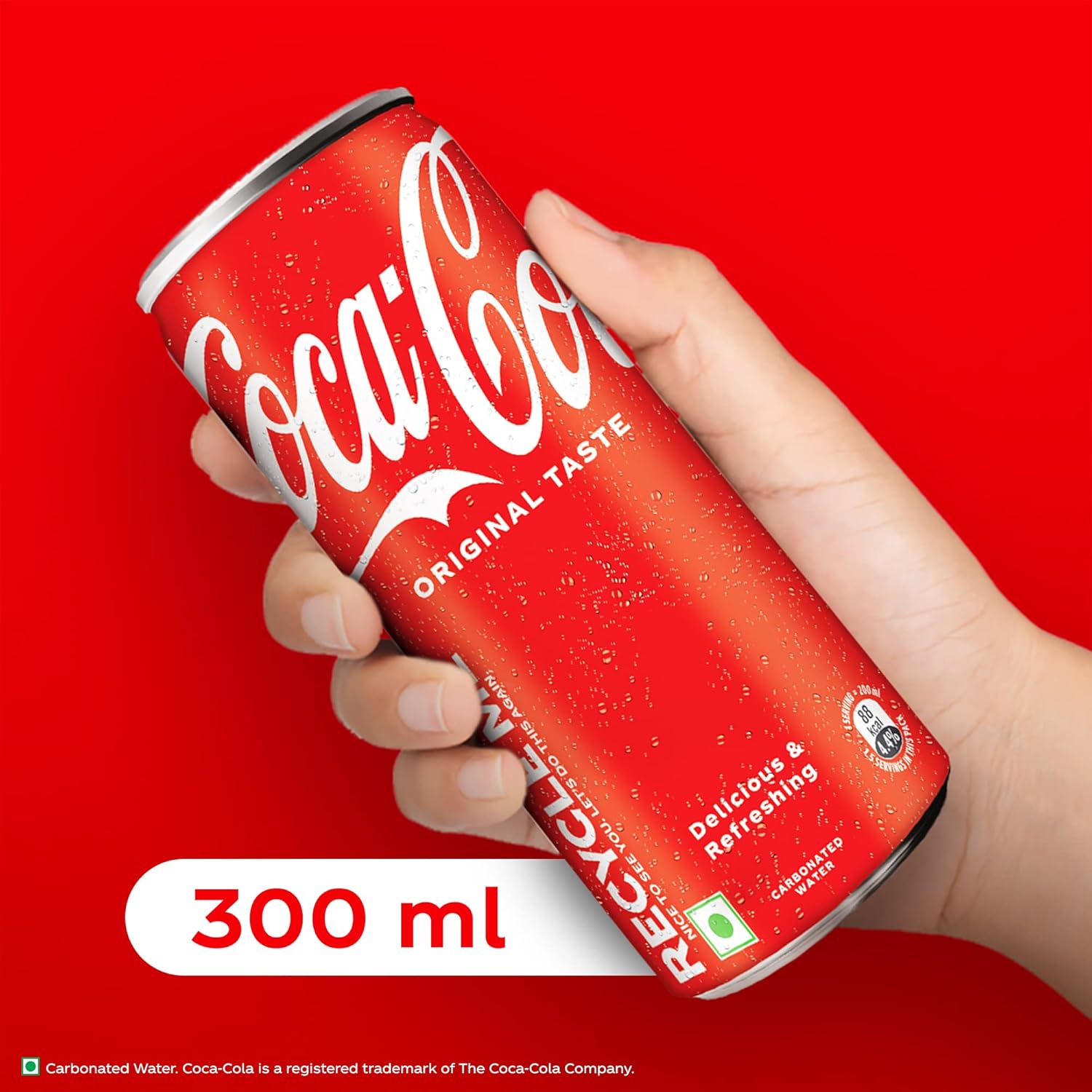 Coca-Cola Original 300ml Refreshing Cola Soft Drink Can