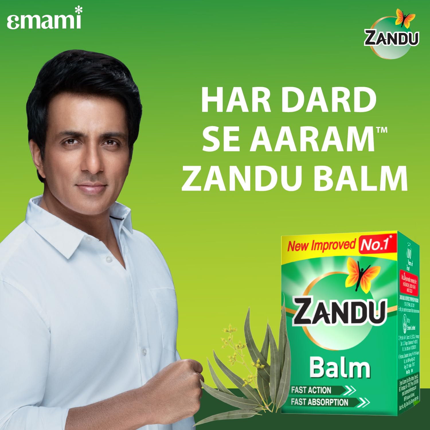 Zandu Ayurvedic Pain Relief Balm 25ml Fast Headache Relief
