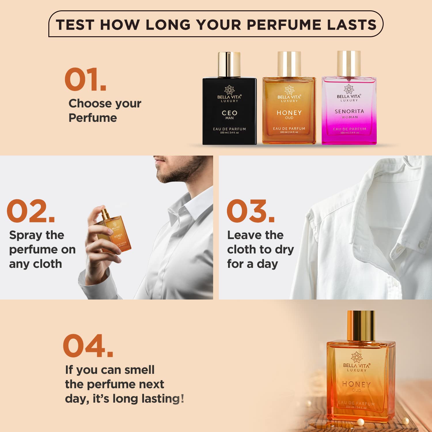 Bella Vita Luxury Honey Oud Unisex Eau De Parfum 100ml