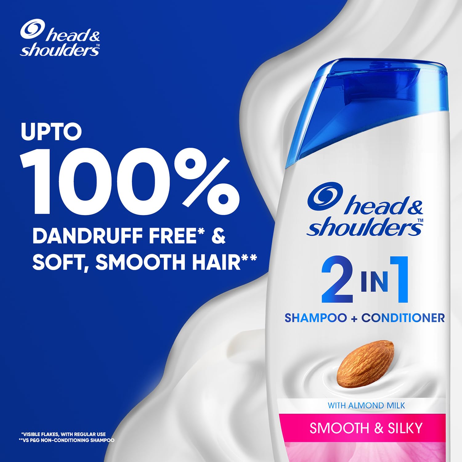 Head & Shoulders Smooth Silky Anti-Dandruff 2-in-1 Shampoo 180ml
