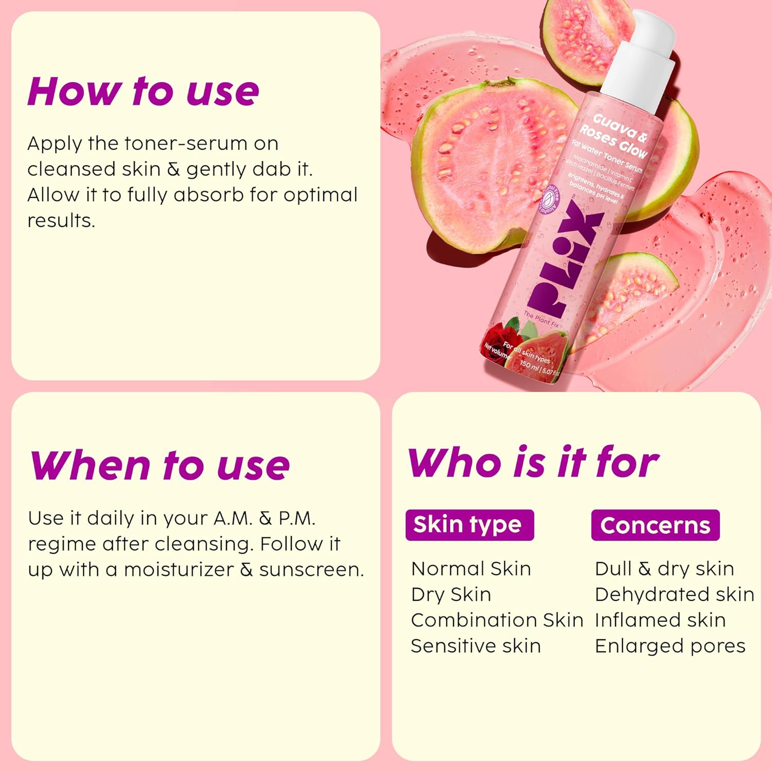 PLIX Guava Roses Toner Serum