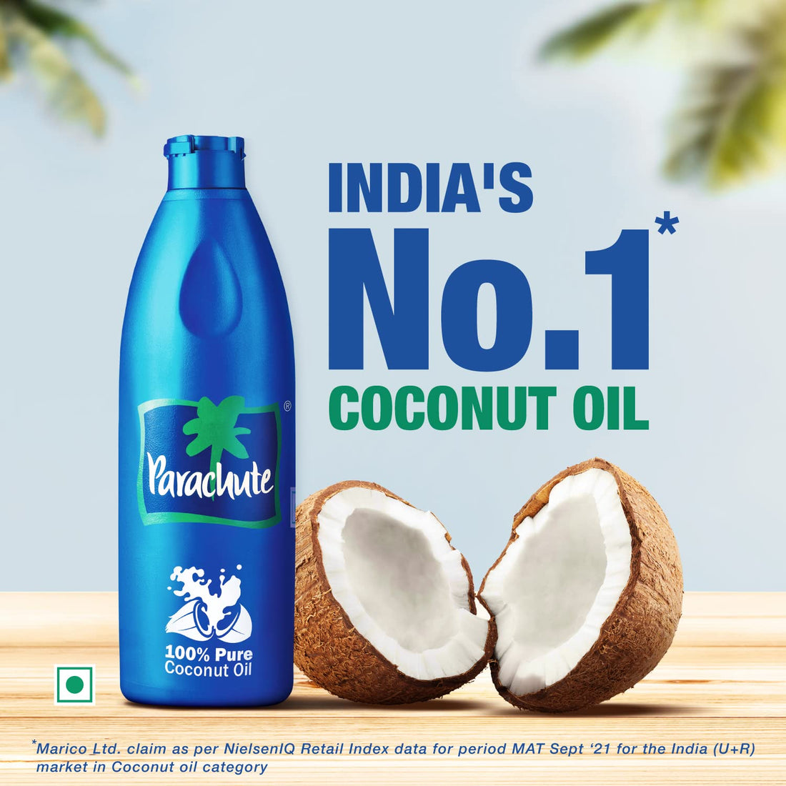 Parachute Pure Coconut Oil 100ml Natural Hair Moisturiser