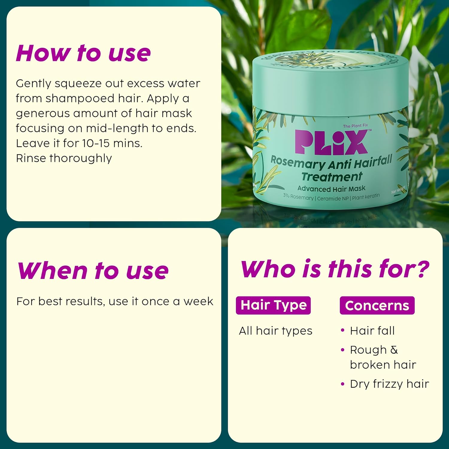 Rosemary Anti-Hair Fall Treatment Mask