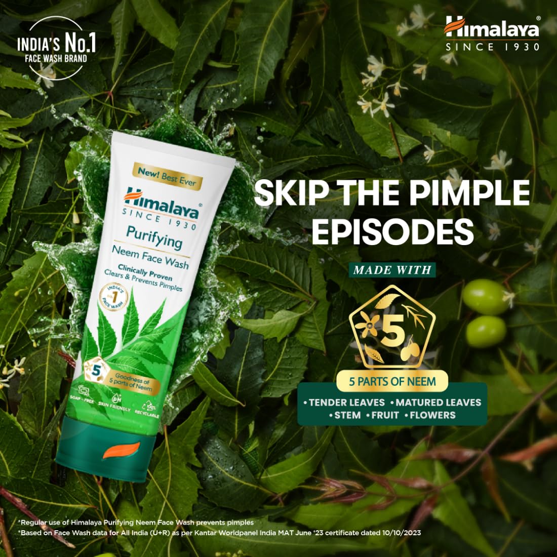 Himalaya Neem Purifying Face Wash 200ml Natural Acne Control