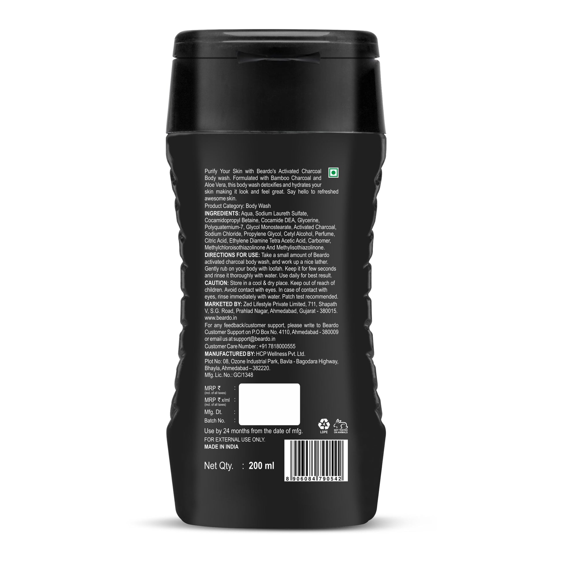 Beardo Charcoal Face & Body Wash Combo