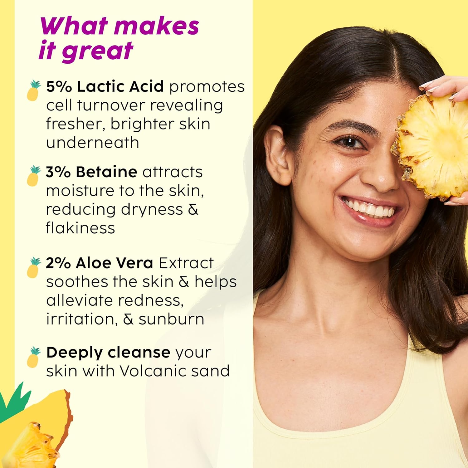 Pineapple 5% Lactic Acid Exfoliating Body Wash