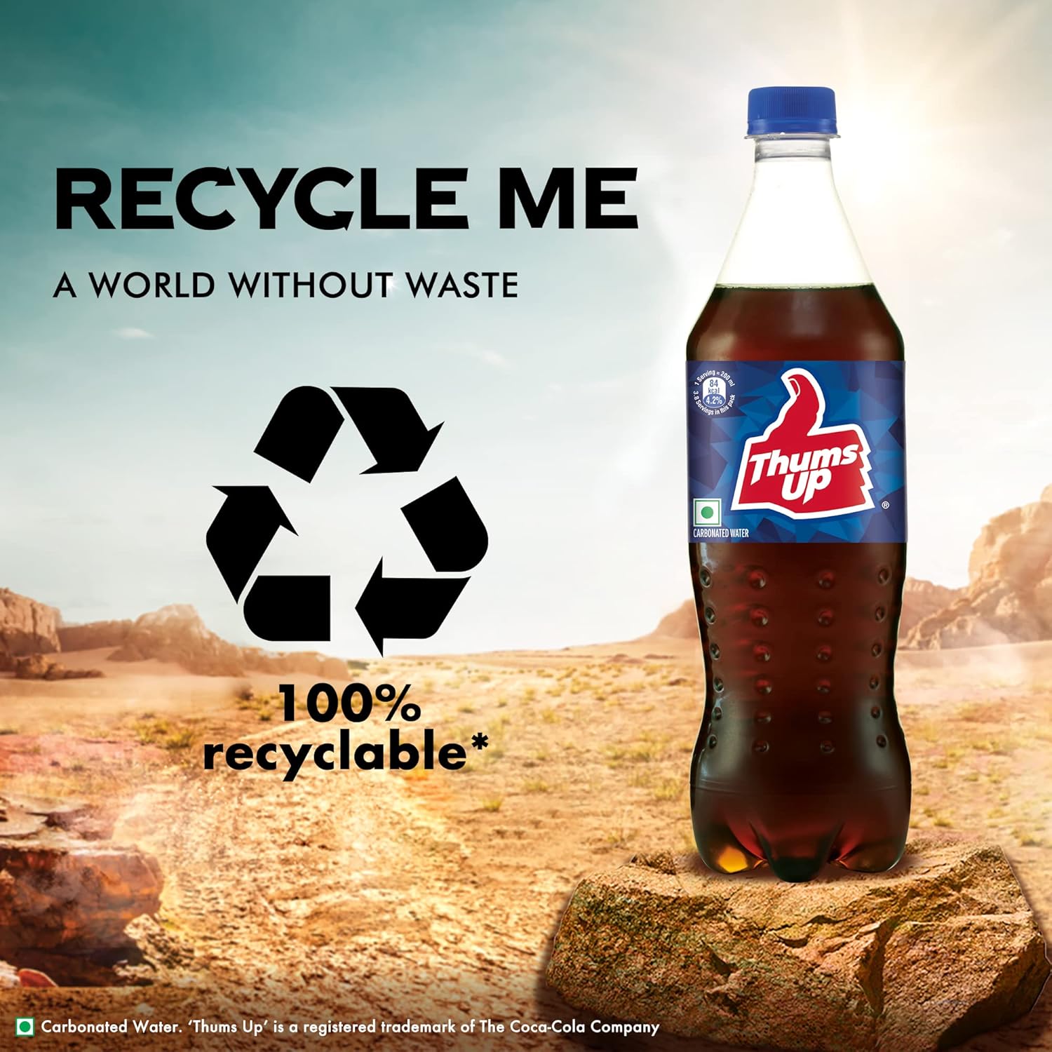 Thums Up Cola 750ml PET Bottle Strong Spicy Soft Drink