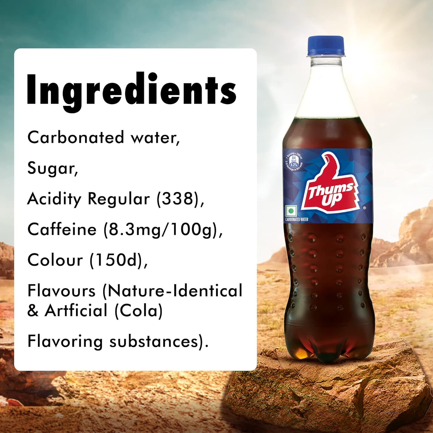 Thums Up Cola 750ml PET Bottle Strong Spicy Soft Drink