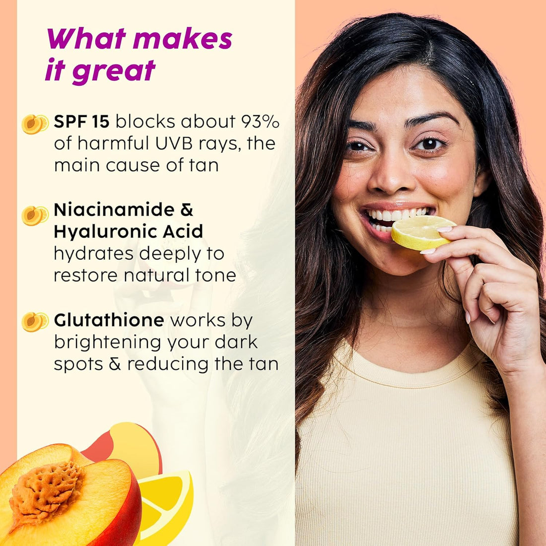 PLIX THE PLANT FIX Peaches & Lemon Detan Body Lotion