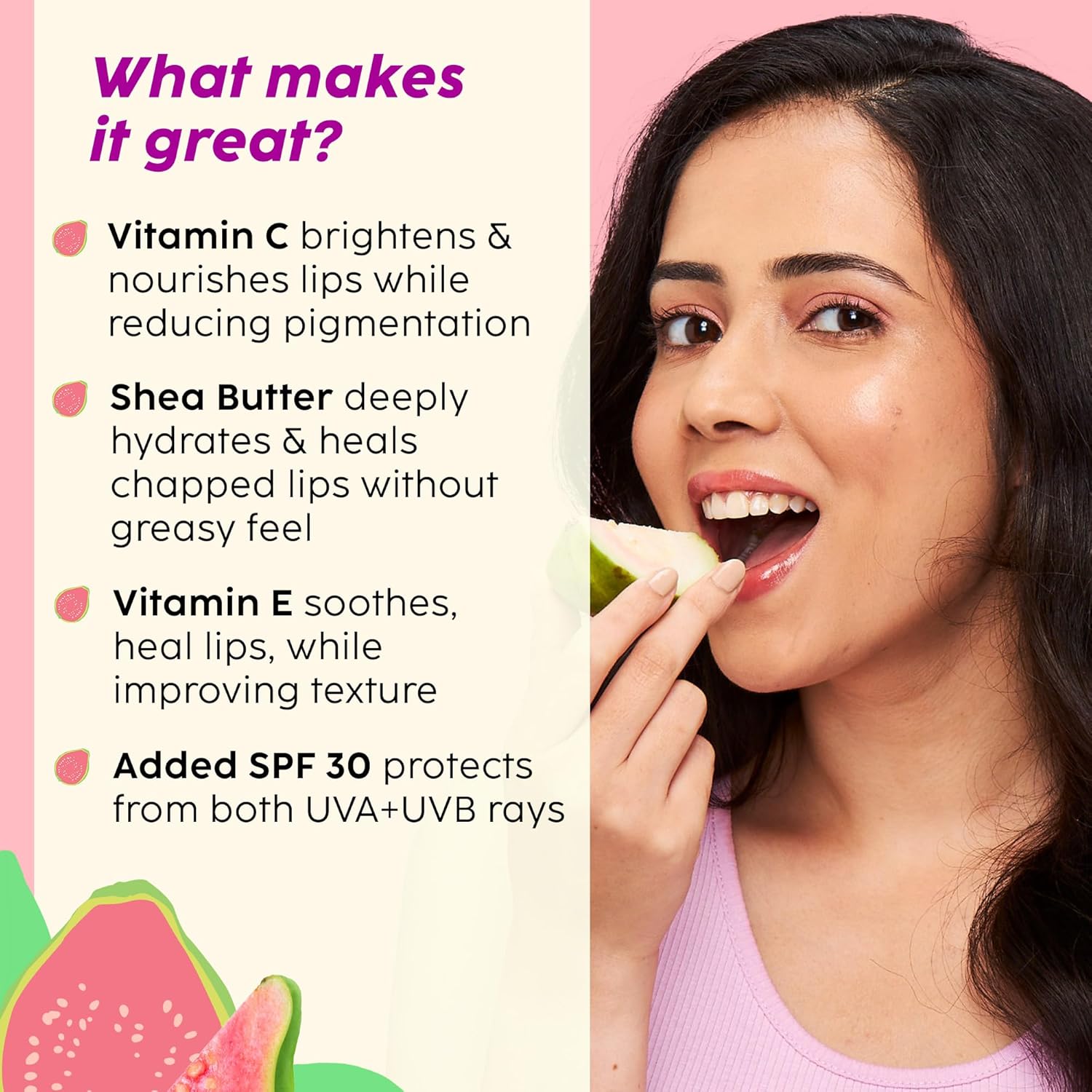 The Plant Fix Plix Guava Glowy Lip Tinted Balm
