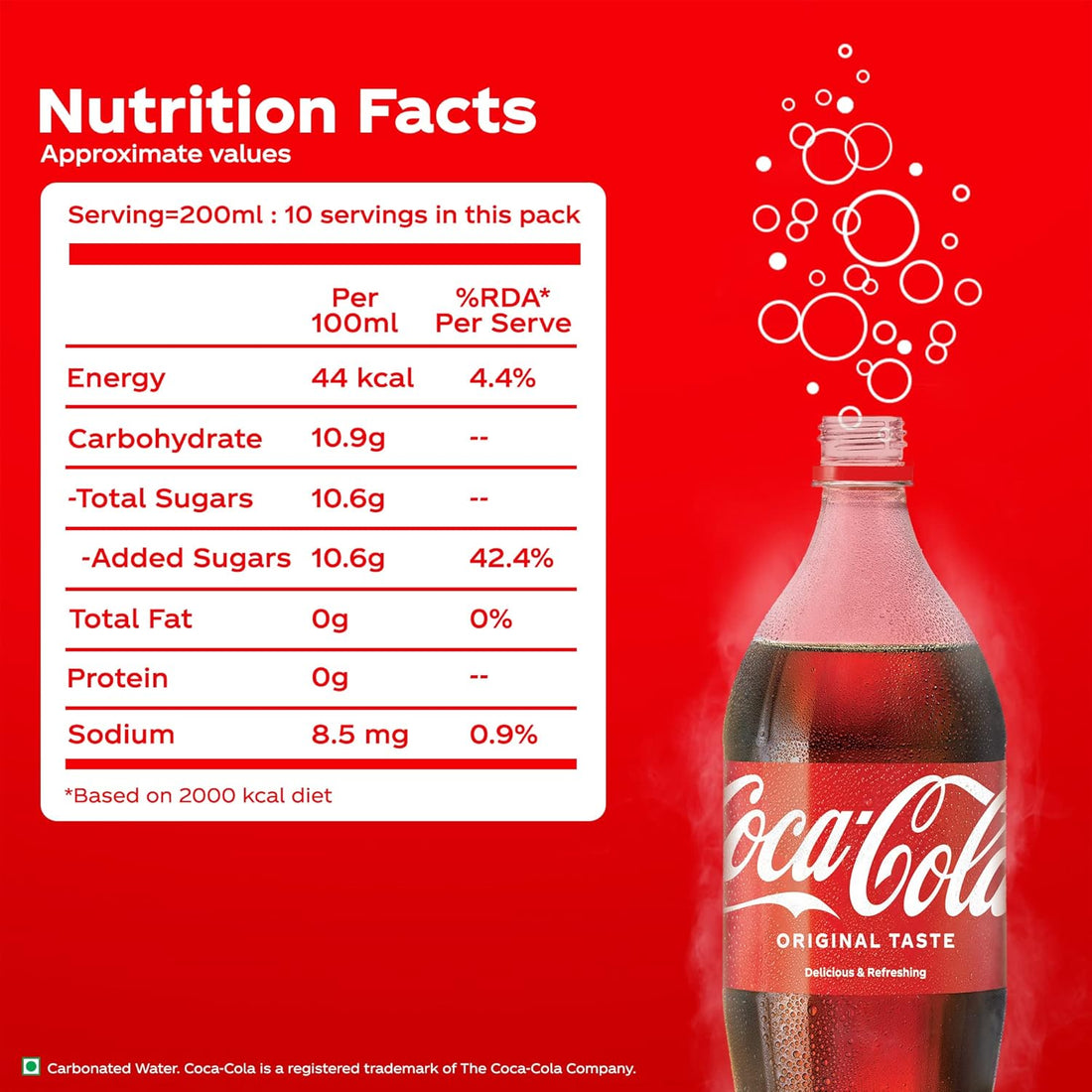 Coca-Cola Original Taste 2 L PET Bottle – Classic Cola Refreshment