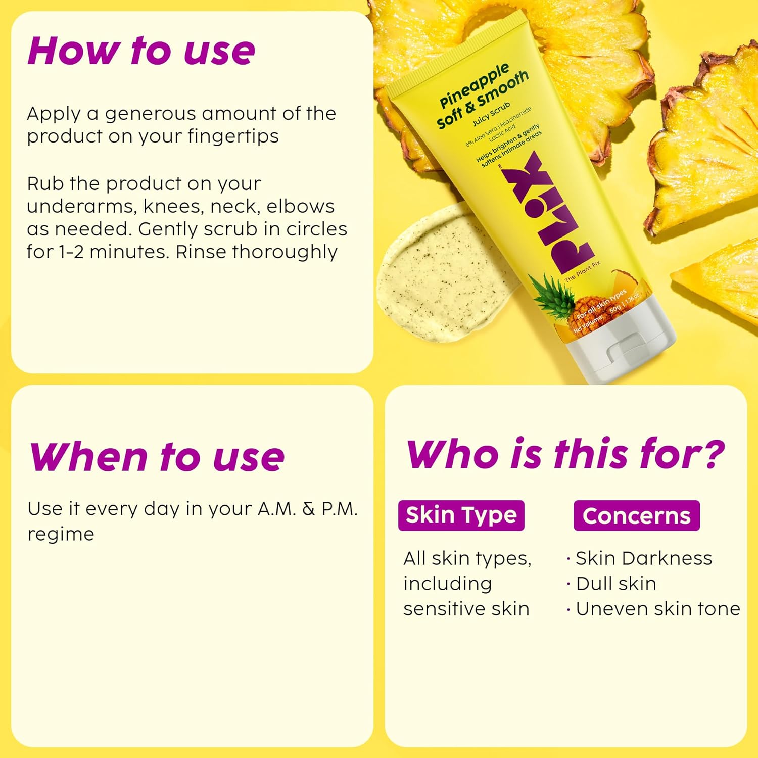 PLIX Plant Fix Pineapple Body Care Kit
