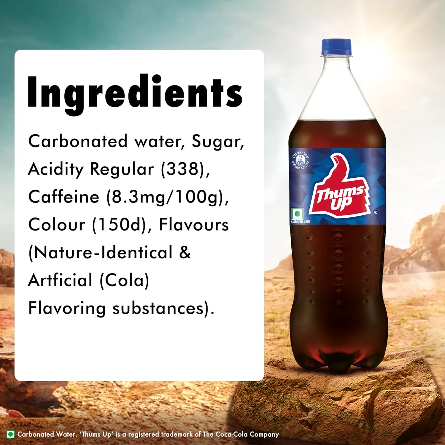 Thums Up Cola Soft Drink PET Bottle 2 Litre