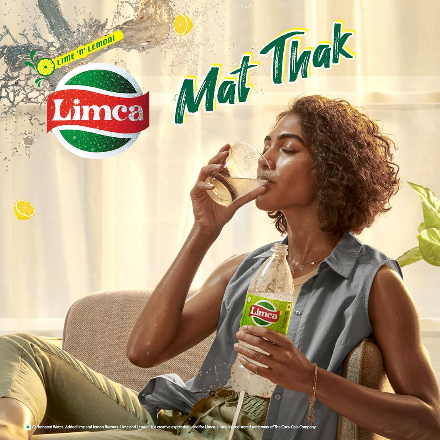 Limca Lemon Sparkling Soft Drink 750ml Bottle Refreshing Indian Beverage
