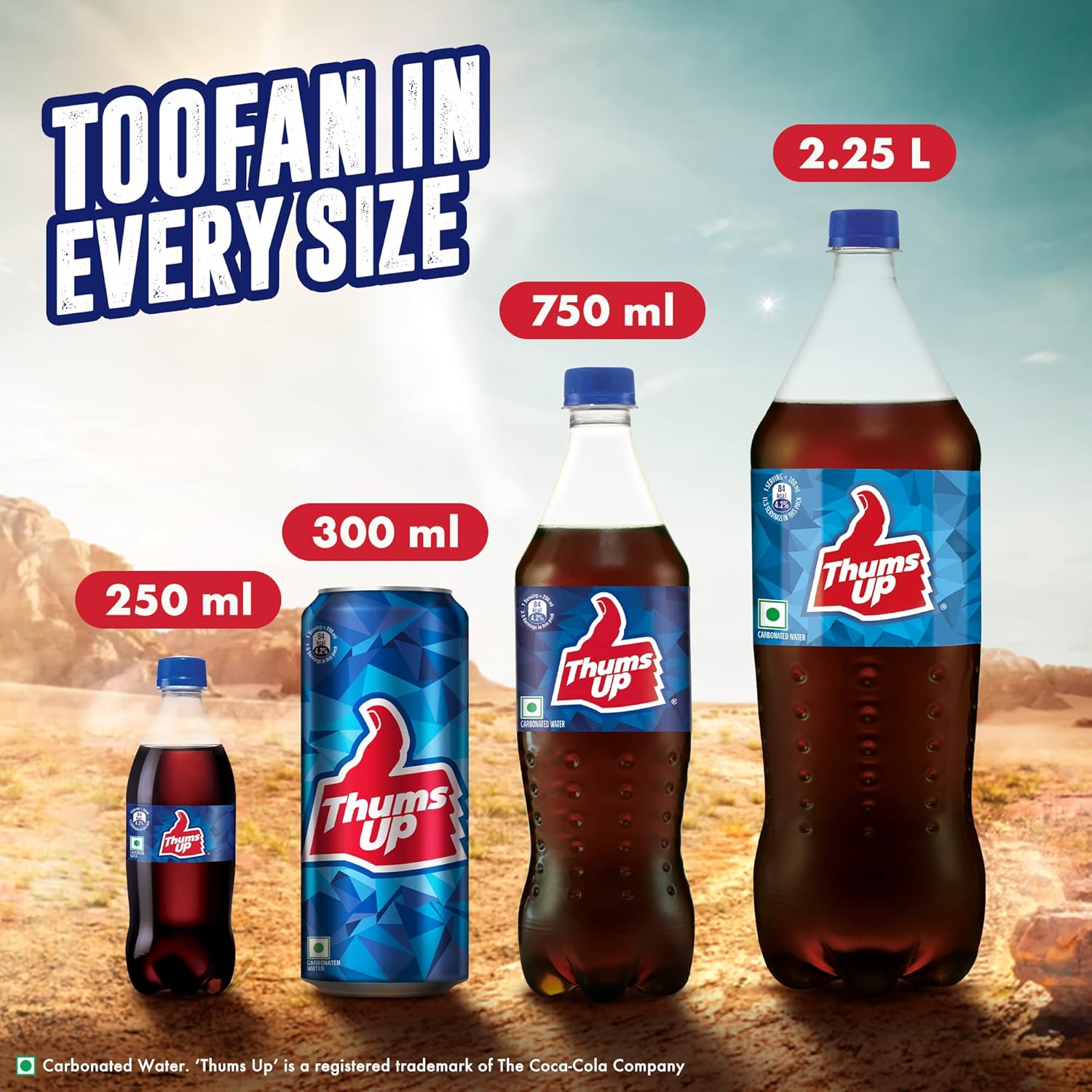 Thums Up Cola Soft Drink PET Bottle 2 Litre