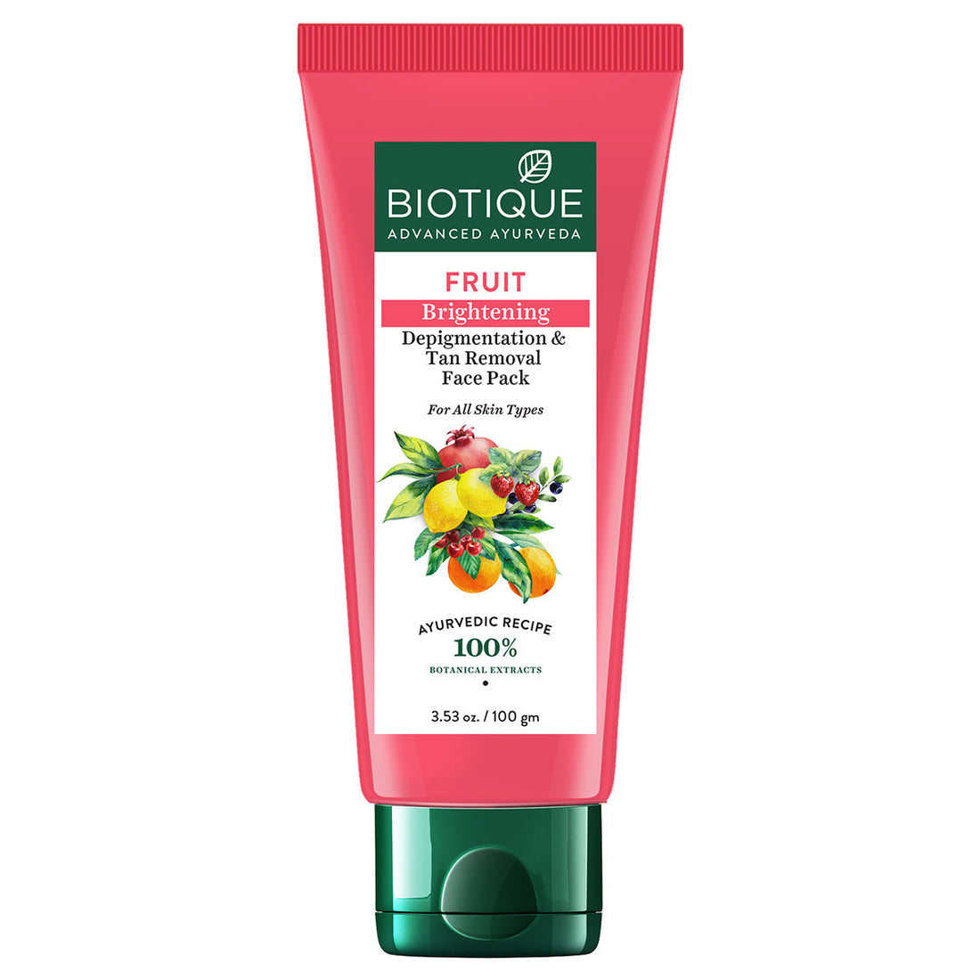 Biotique FRUIT Brightening Tan Removal Face Pack 100ml