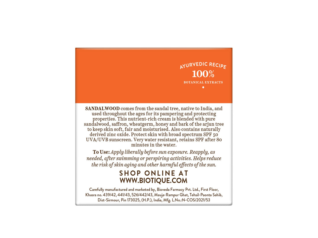 Sandalwood Sunscreen 50+SPF