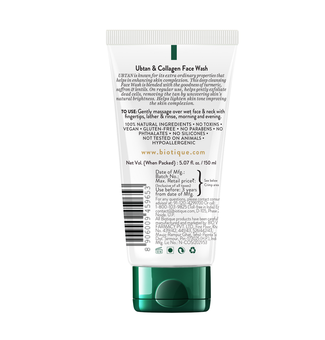 Biotique Ubtan Collagen Face Wash