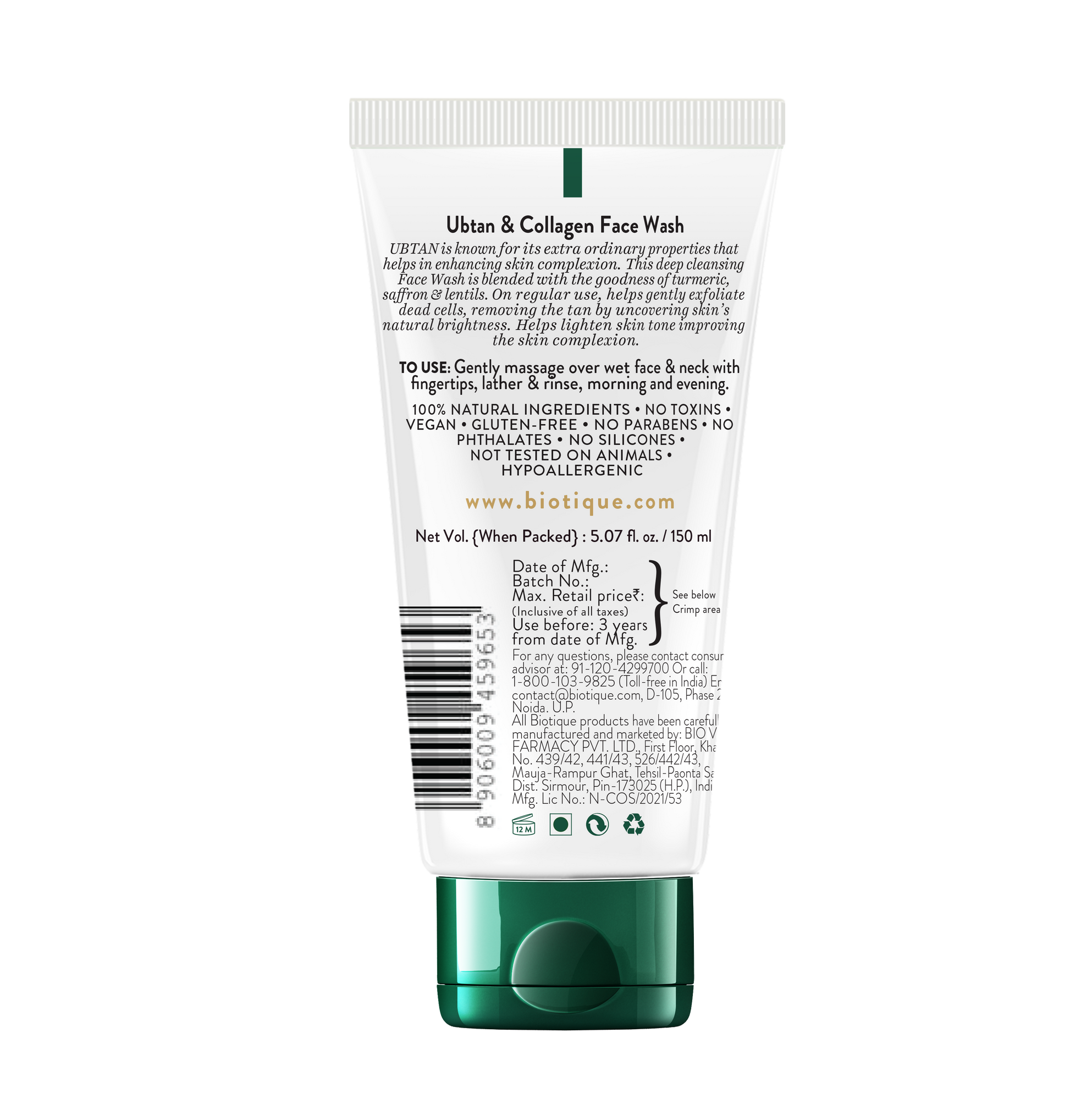 Biotique Ubtan Collagen Face Wash