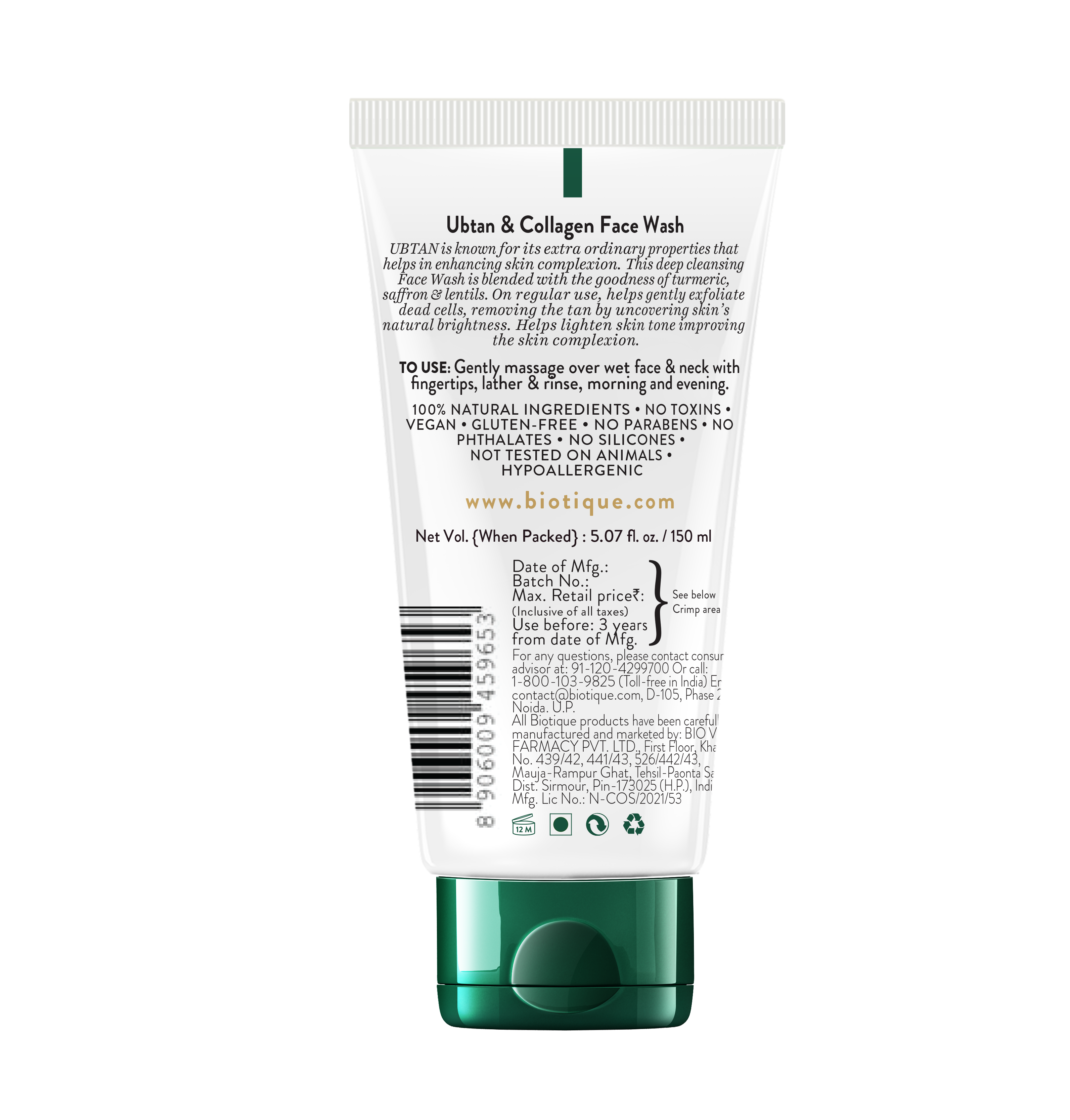Biotique Ubtan Collagen Face Wash