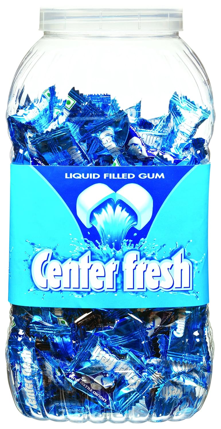 Center Fresh Spearmint Liquid Chewing Gum Jar 675g 225 Pieces