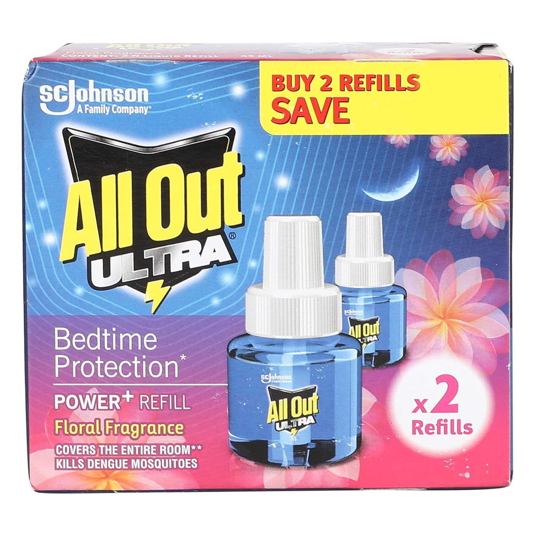 All Out Twin Liquid Mosquito Refill 45ml Floral Spray