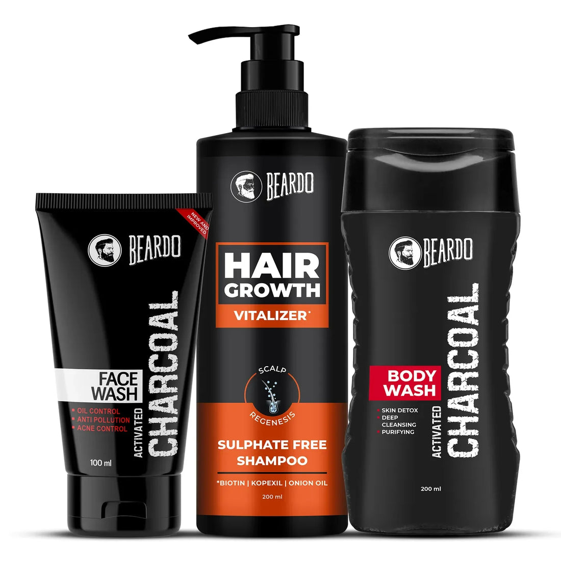 Beardo Charcoal Bath Combo