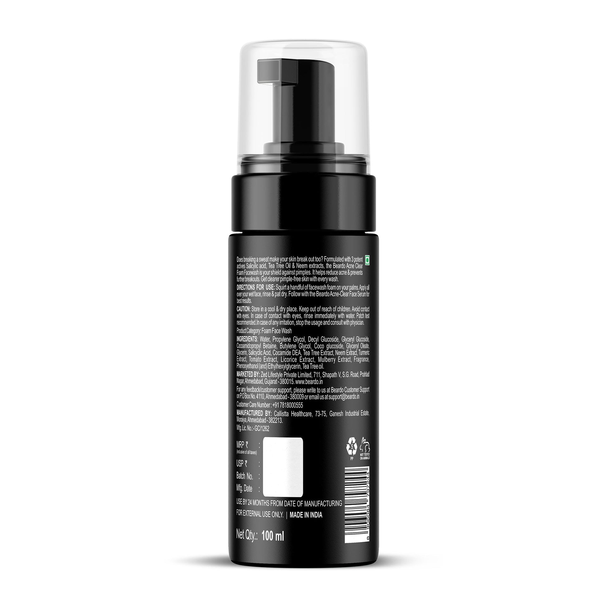 Beardo Acne Clear Face Wash