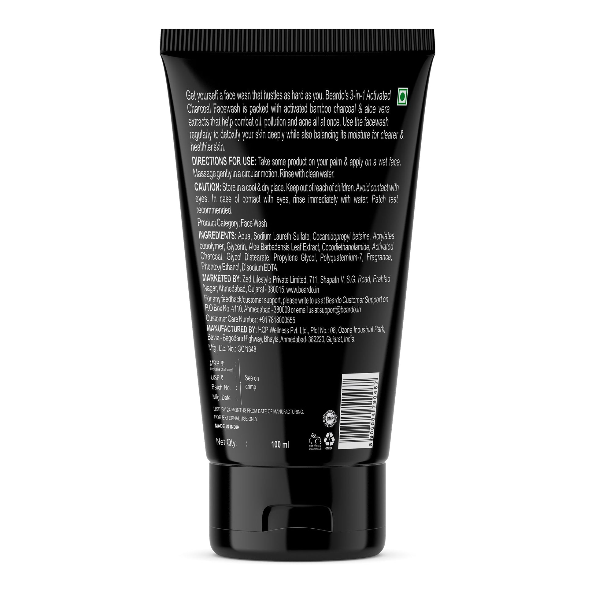 Beardo Charcoal Face Wash Combo