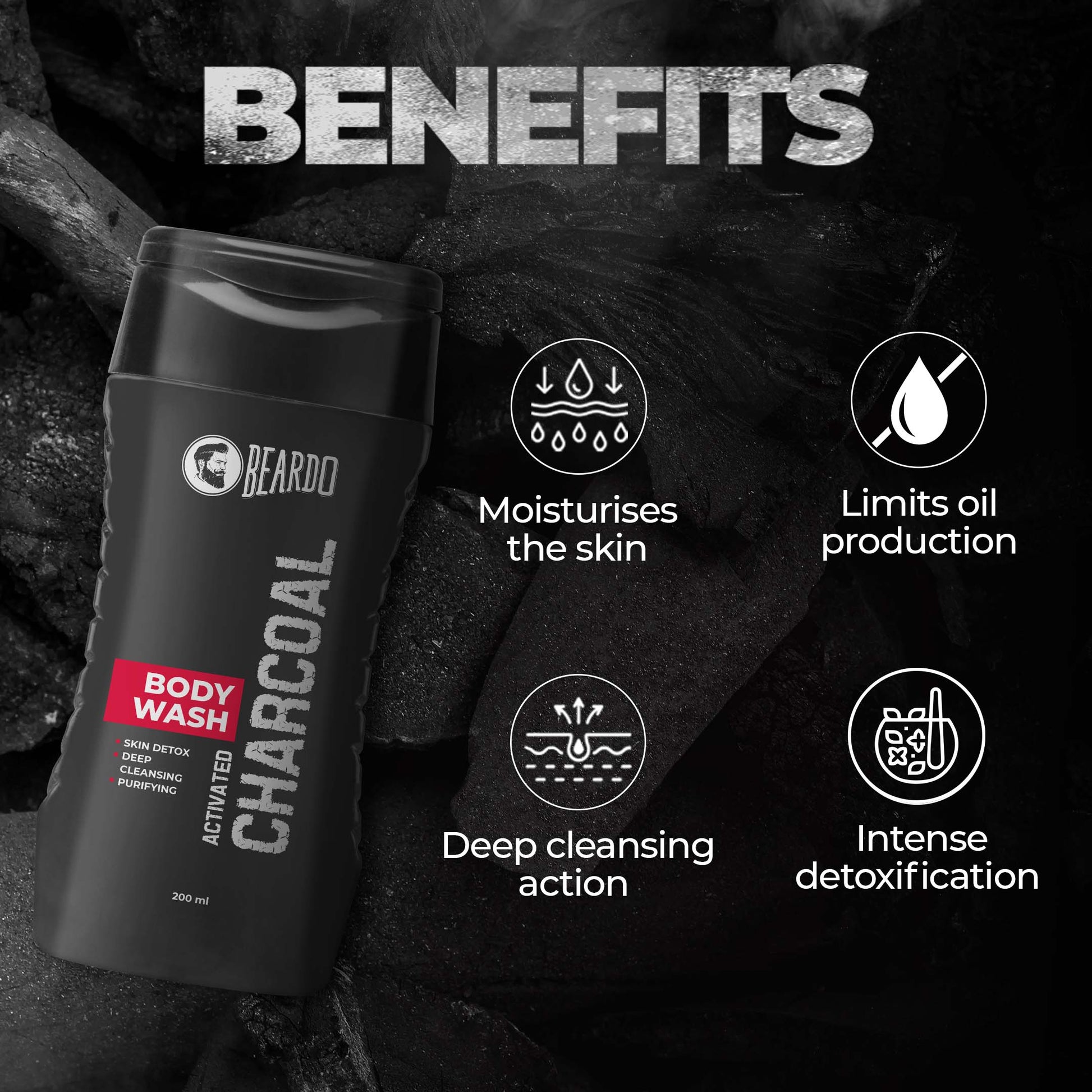 Beardo Charcoal Combo