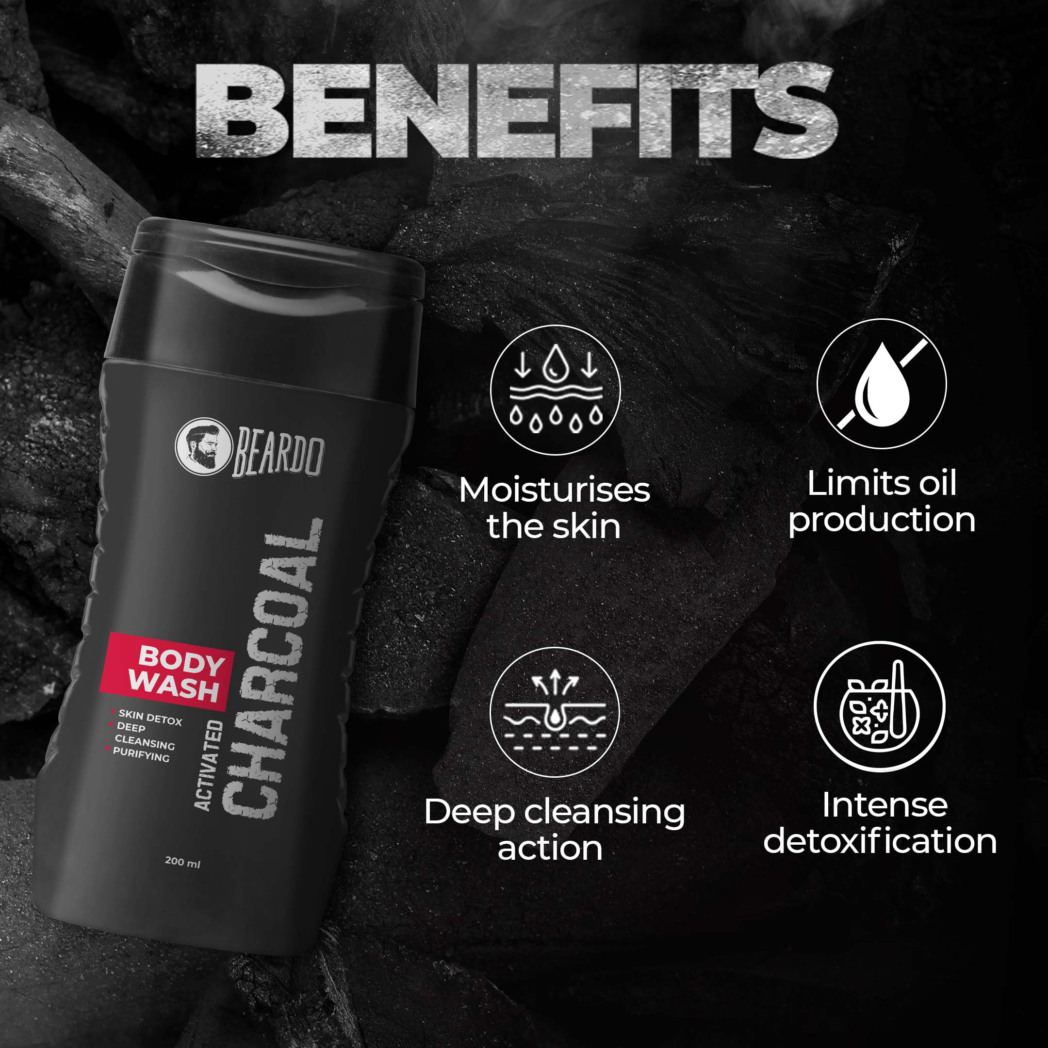 Beardo Charcoal Combo