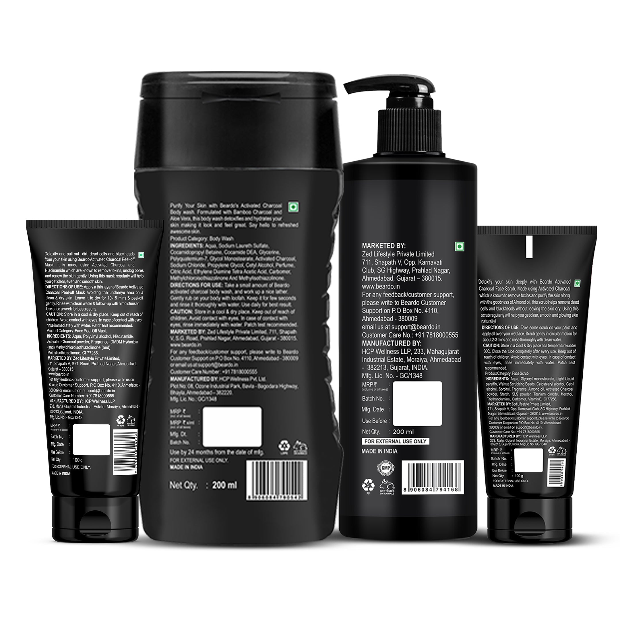 Beardo Charcoal Combo