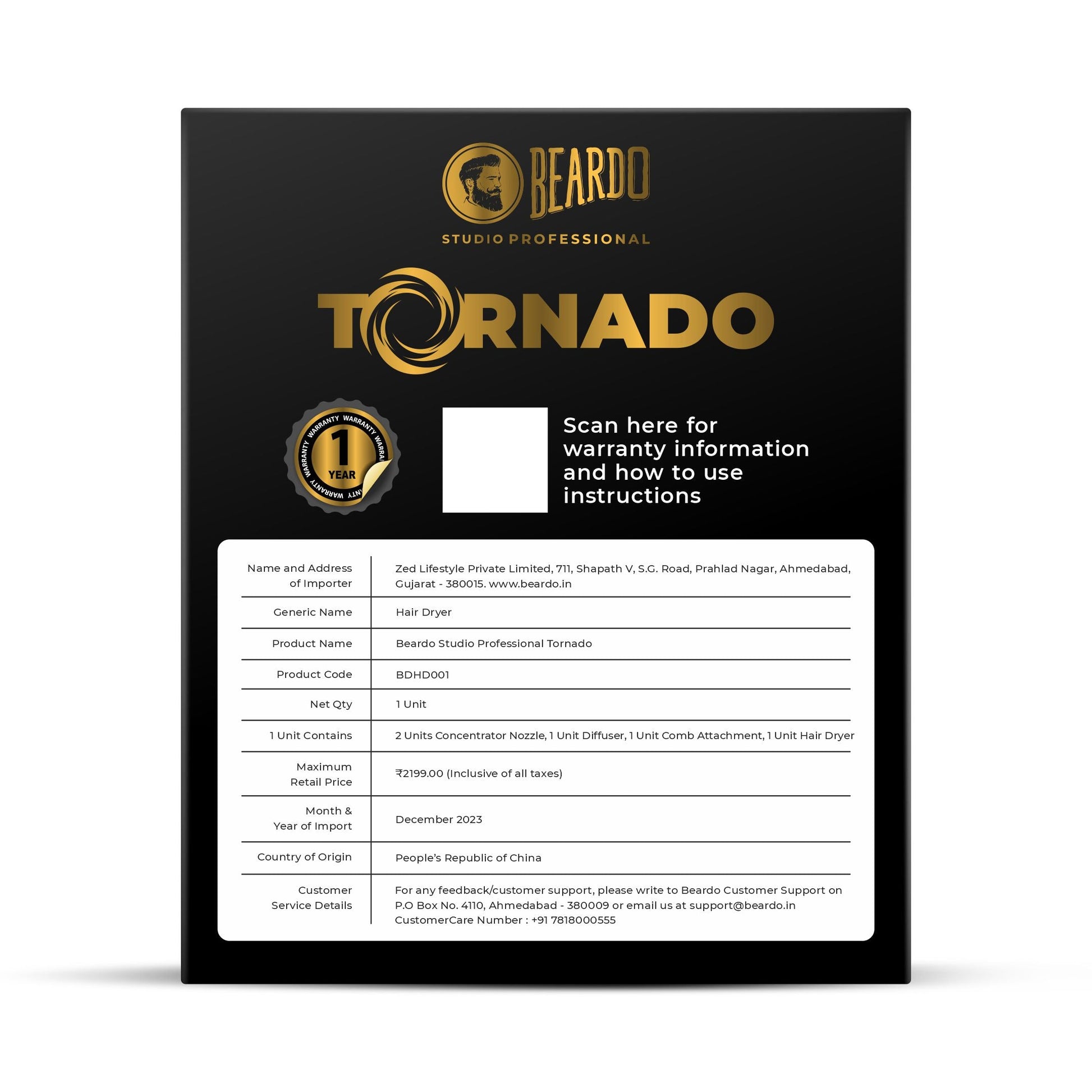 Beardo Studio Tornado Hair Dryer