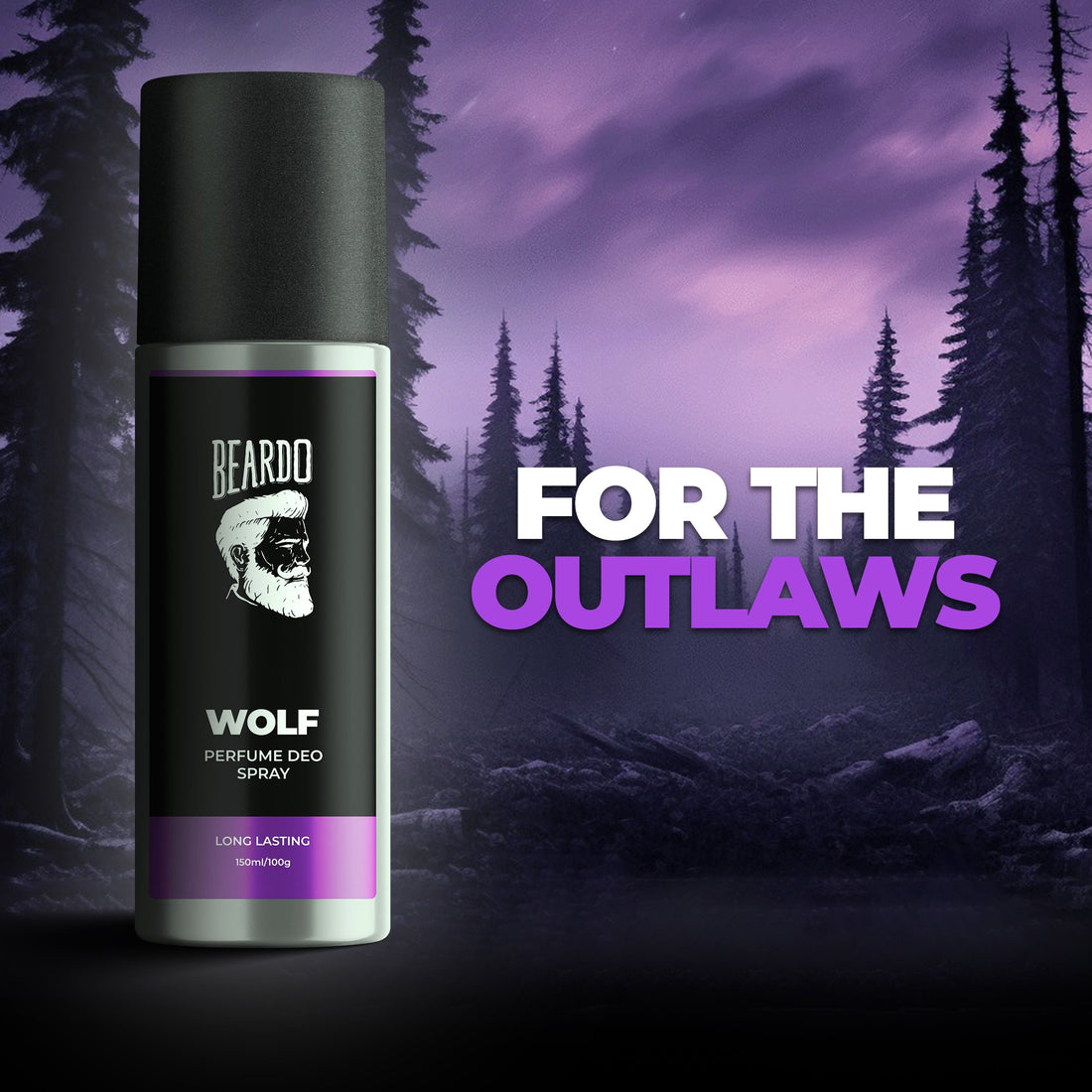 Beardo Wolf Perfume Deo Spray for Men - 150ml Long-Lasting