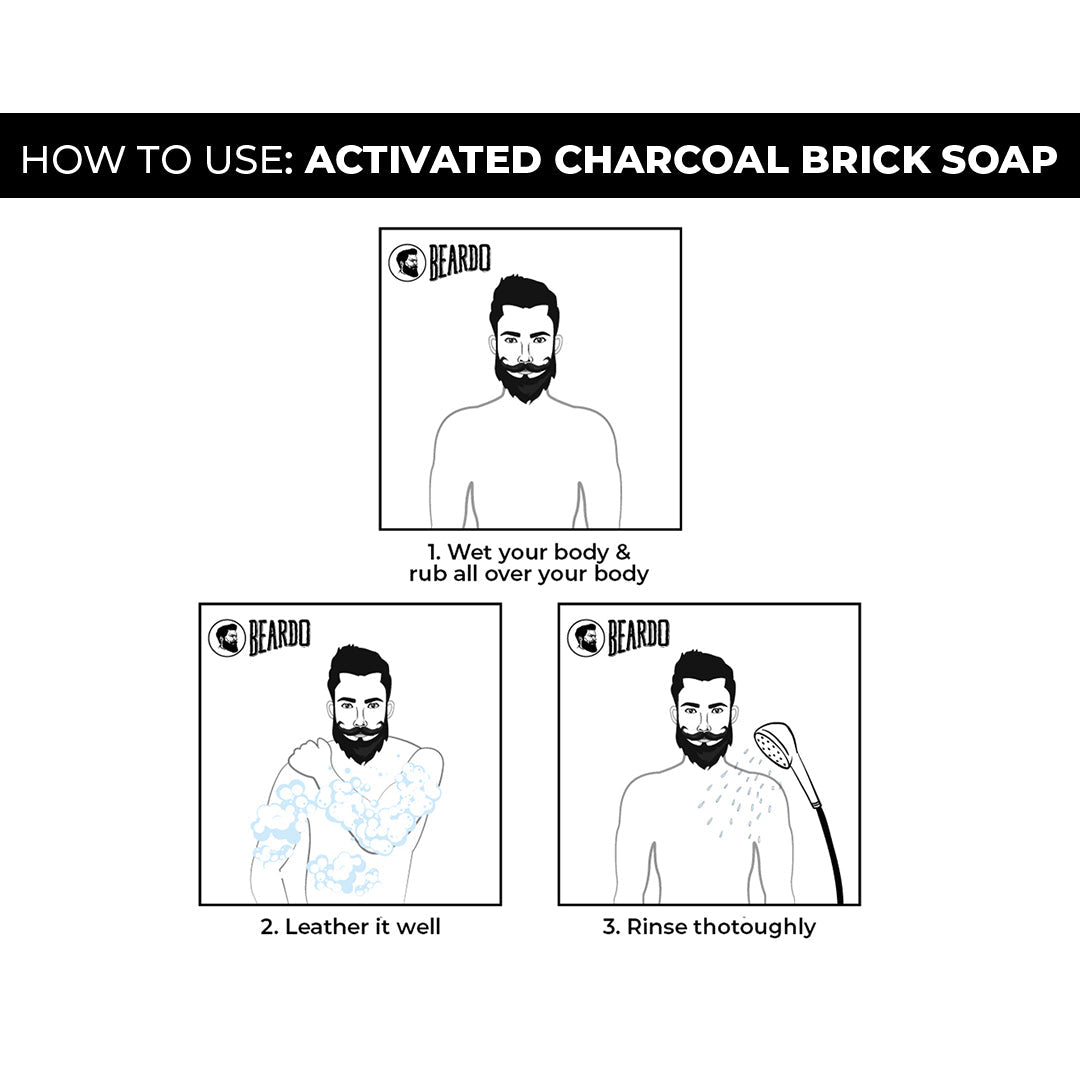 Beardo Charcoal Brick Soap
