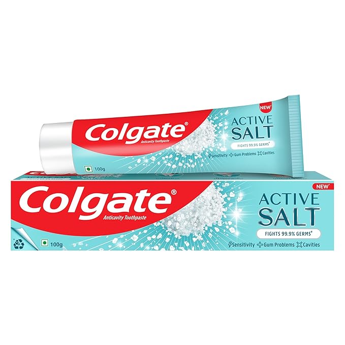 Colgate Active Salt Toothpaste, Daily Germ Protection, Pack Of 100G,