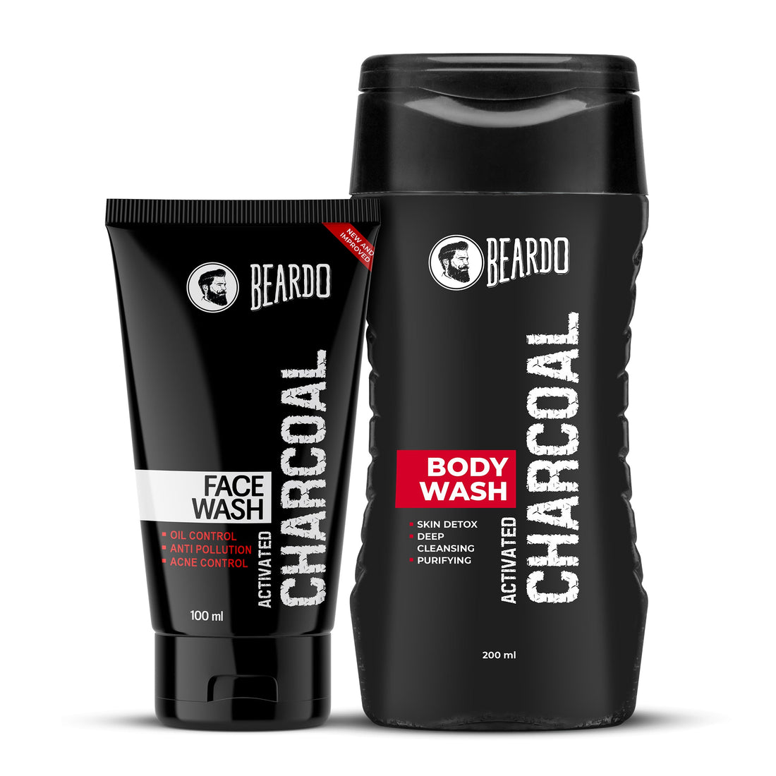 Beardo Charcoal Face & Body Wash Combo