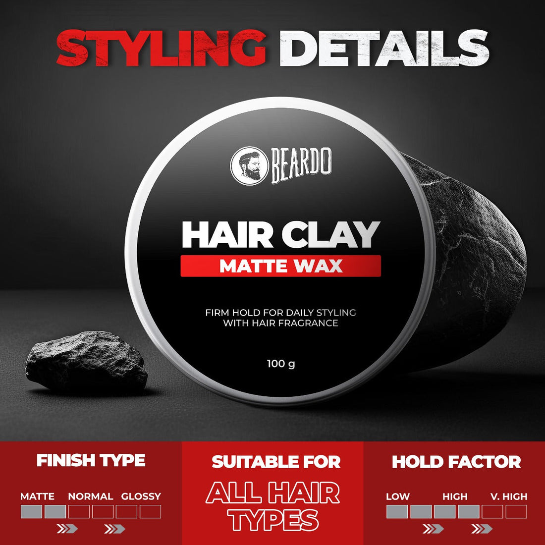 Beardo Strong Hair Clay Wax