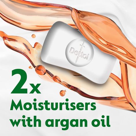 Dettol Skincare Moisturising Beauty Bathing Soap, Argan Oil, 4-Pack