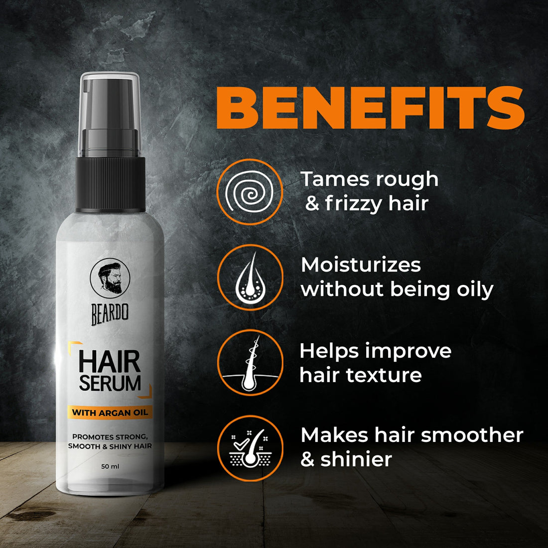 Beardo Hair Combo 50ml Serum & 100g Wax