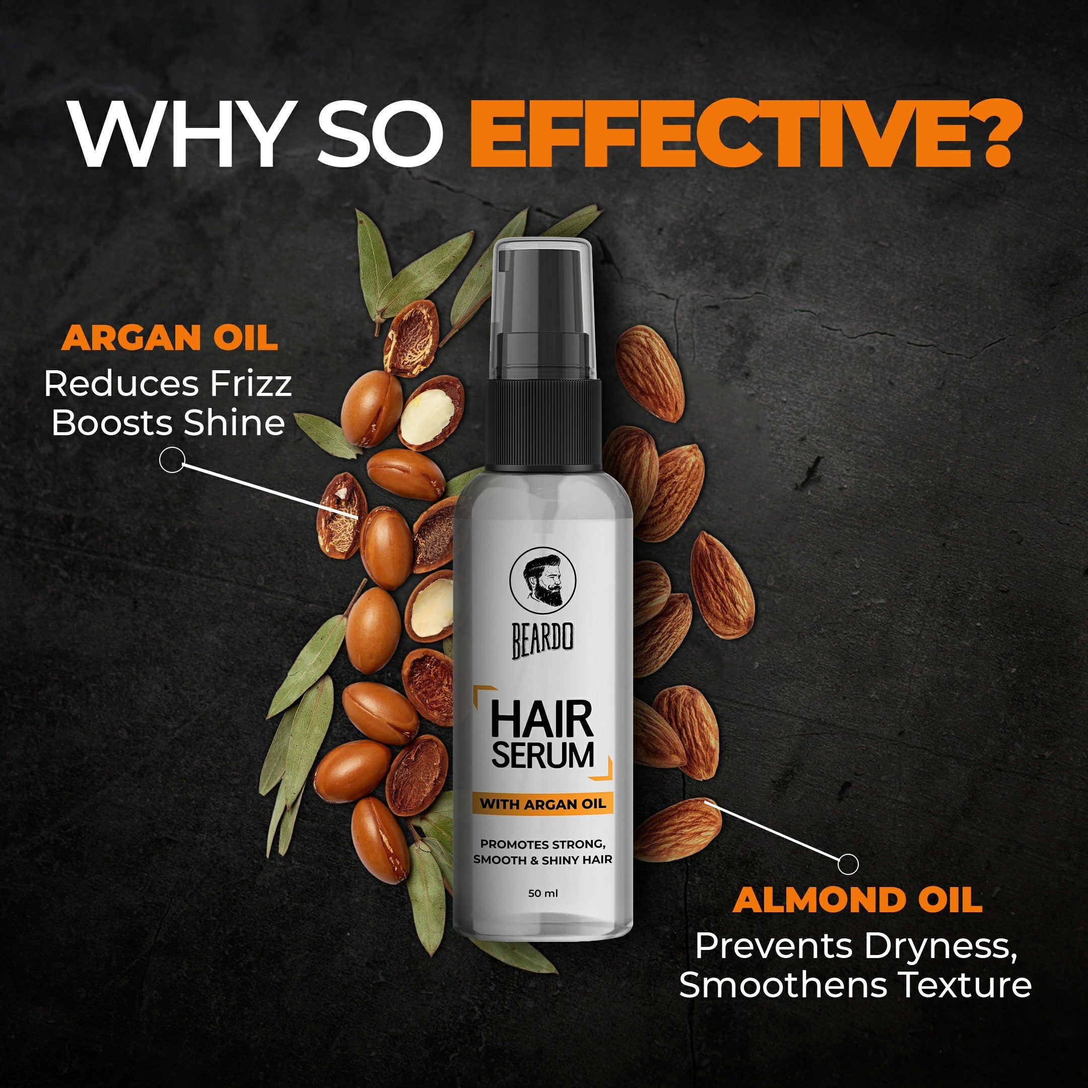 Beardo Hair Combo 50ml Serum & 100g Wax