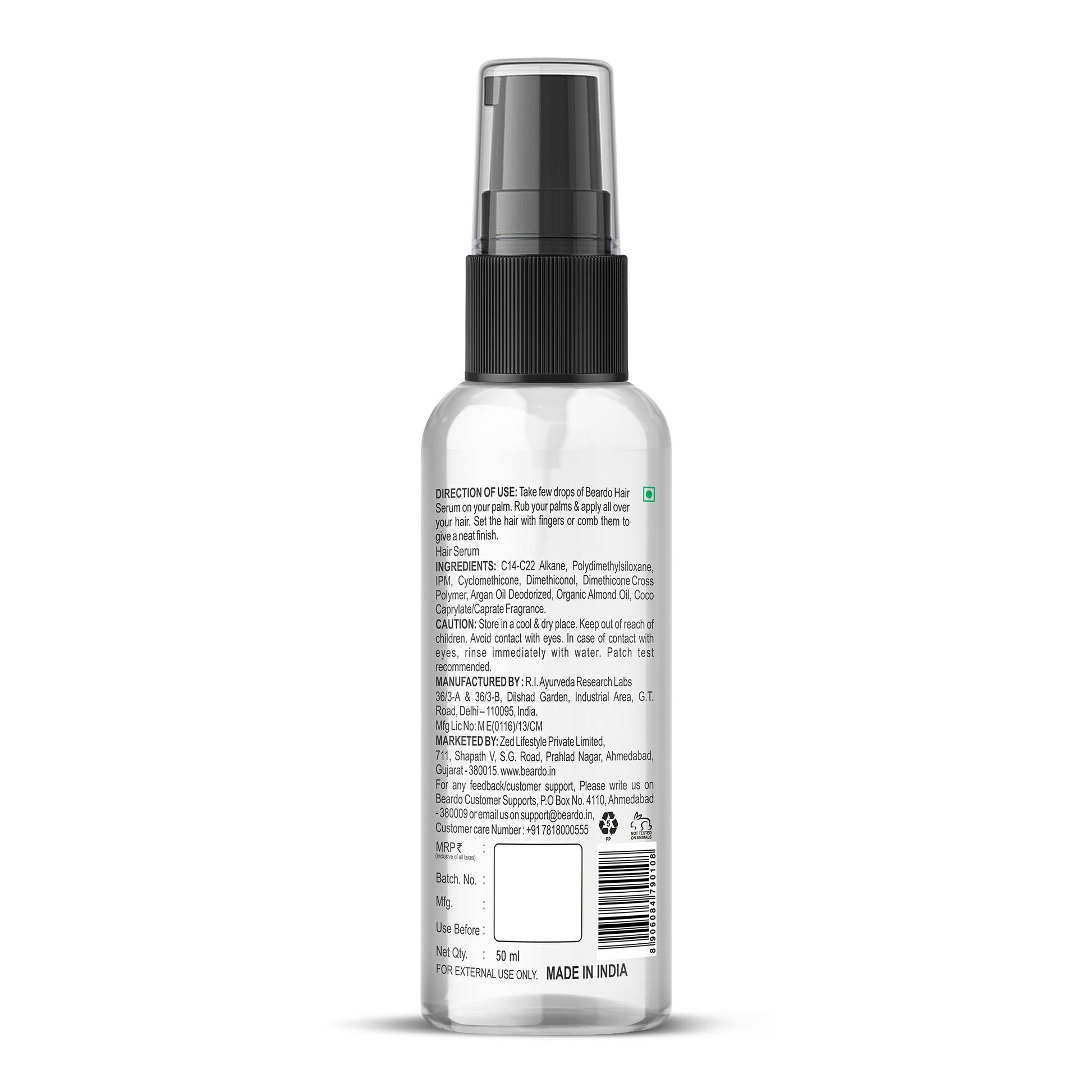 Beardo Hair Combo 50ml Serum & 100g Wax