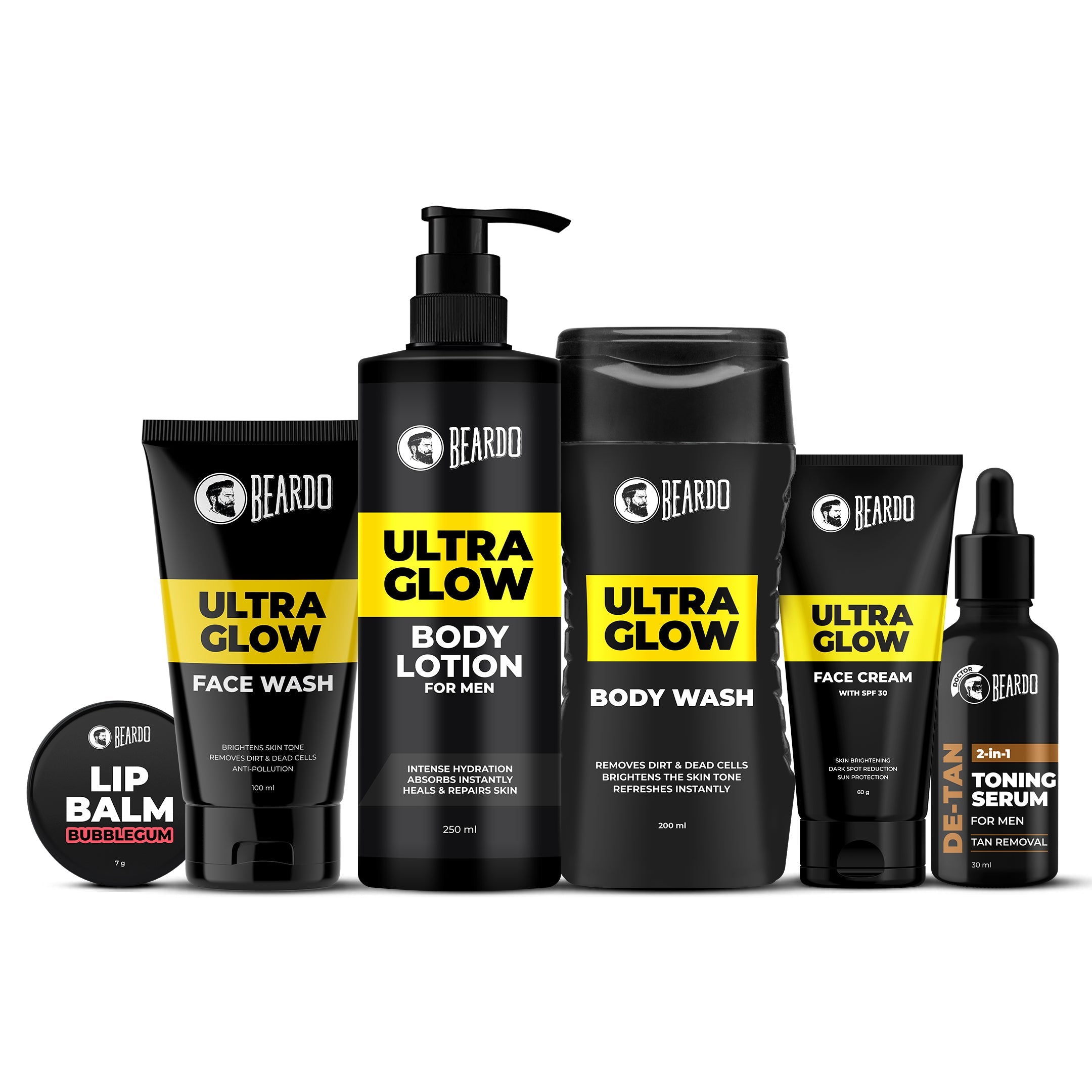 Beardo Head to Toe Glow Combo Set