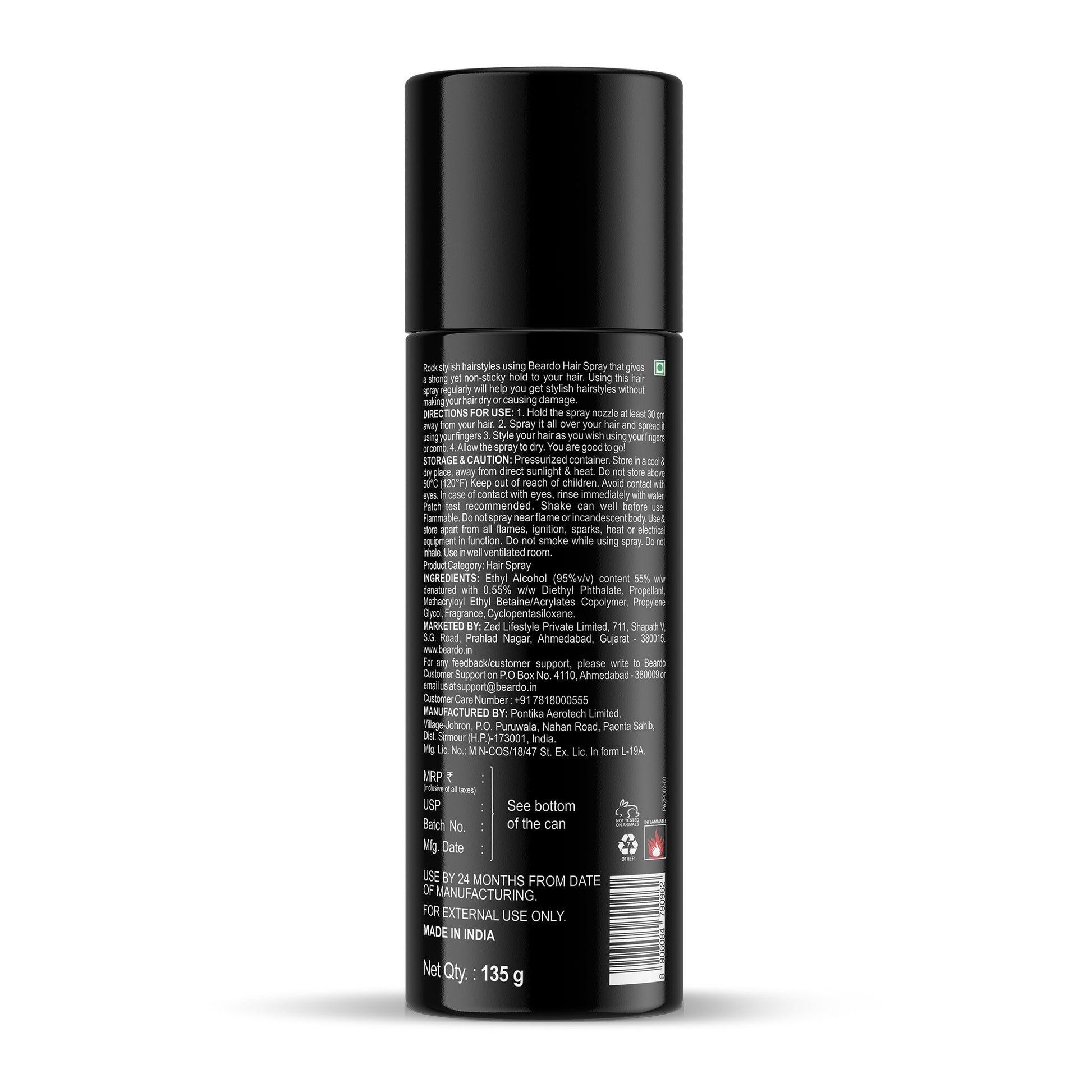 Beardo Strong Hold Hair Spray