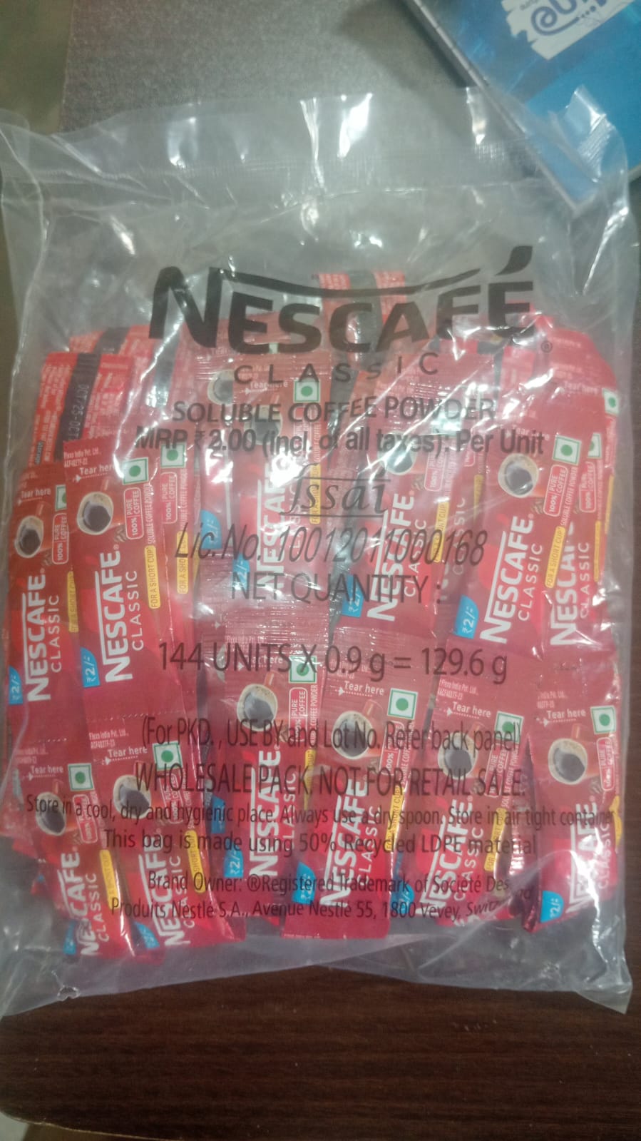 Nescafe Coffee Sachet MRP 2(144 pc)